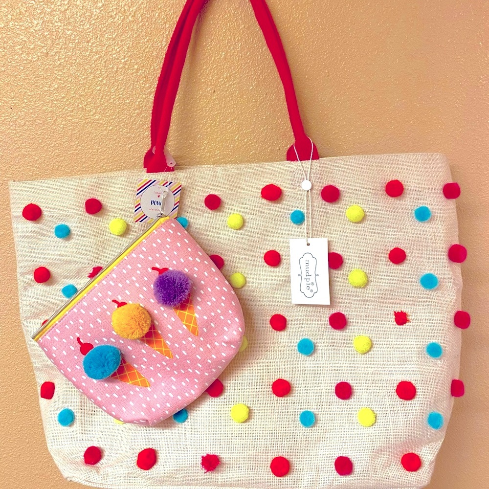 NWT large woven beach tote